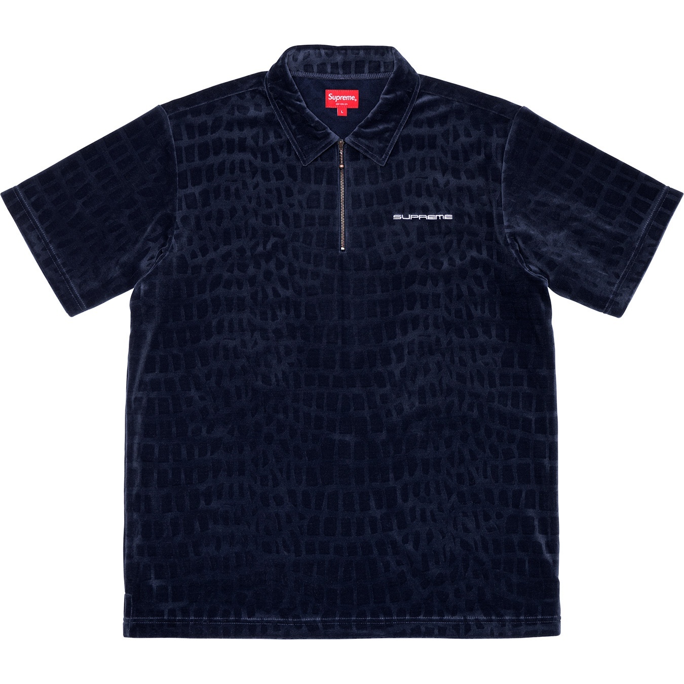 Croc Velour Zip Polo view 3